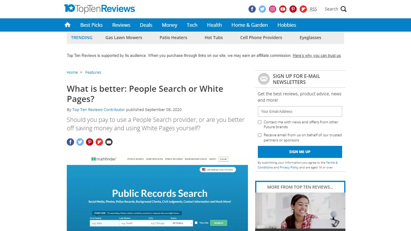 What is better: People Search or White Pages? | Top Ten Reviews